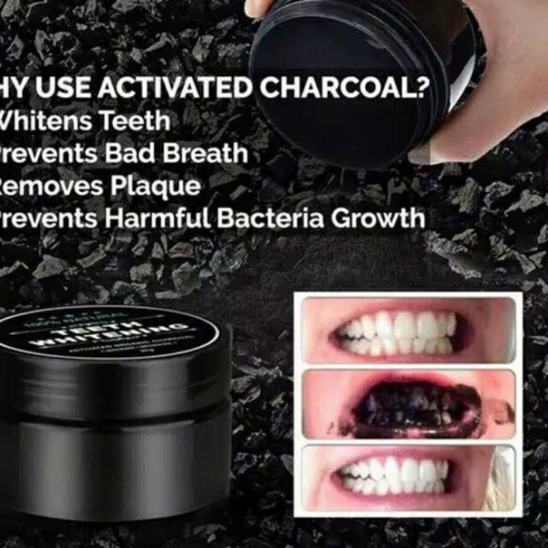 SIZE BESAR PEMUTIH GIGI TEETH WHITENING Actived Charcoal Powder ORIGINAL