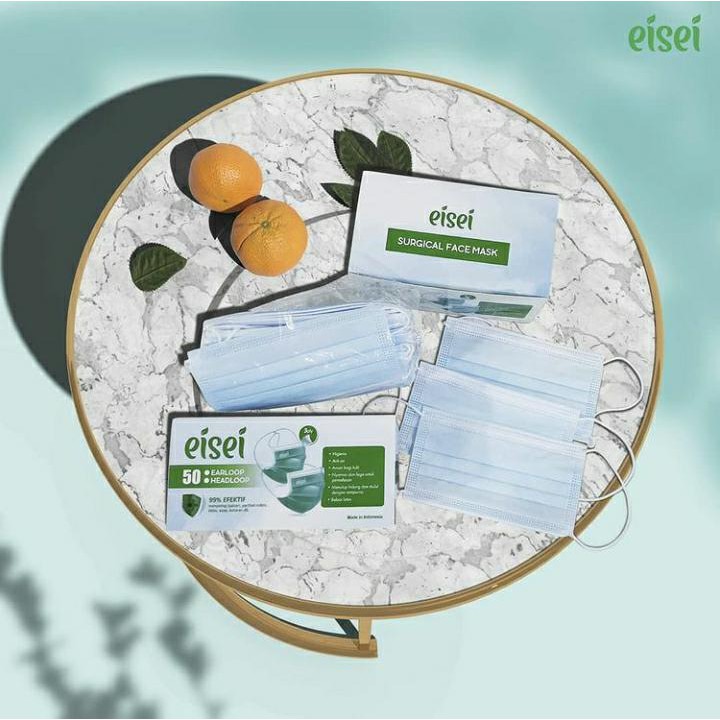 Masker Medis EISEI - 3 Ply Surgical Mask (Earloop) TERMURAH