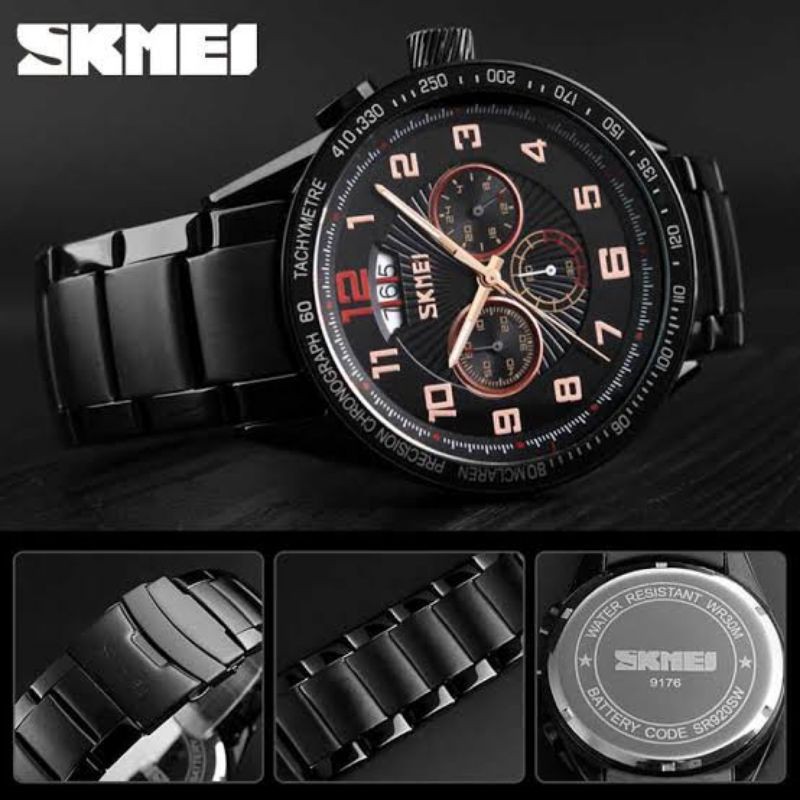 JAM TANGAN ANALOG PRIA MERK SKMEI  9175 ORIGINAL