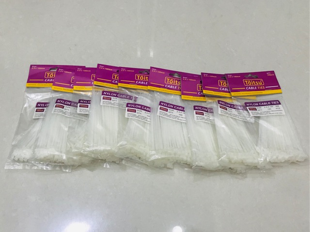 2,5 x 100 mm Kabel Ties Cable Tie Pengikat Kabel / Makanan Barang Putih