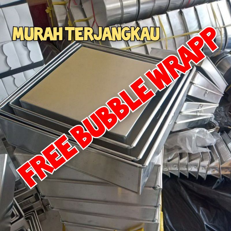 loyang segi tinggi 7 free buble 14x14x7,16x16x7,18x18x7, 20x20x7, 22x22x7, 24x24x7 12X12X7 10X10X7 10X10X4 LOYANG BOLU ALUMINIUM MURAH TERJANGKAU  cod terlaris