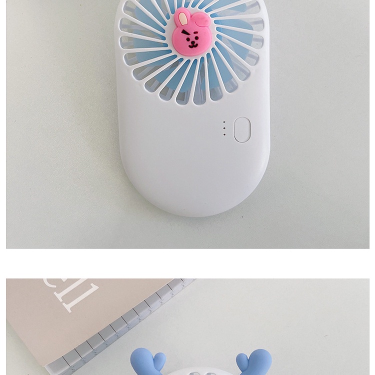 Kipas Angin Mini Fan Motif Kartun KPOP BTS TATA COOKY CHIMMY