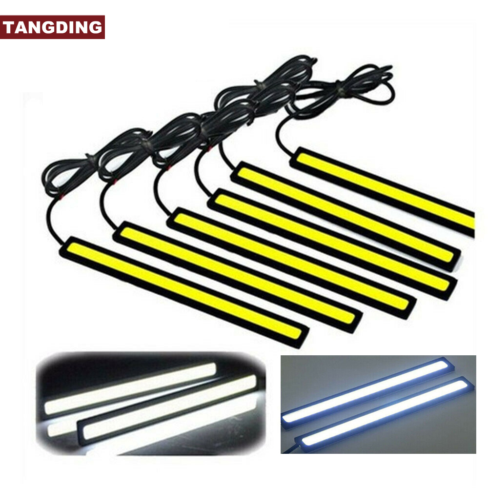 【COD Tangding】6pcs LED Car Interior White Strip Lights Bar Lamp Waterproof Van Caravan Boat