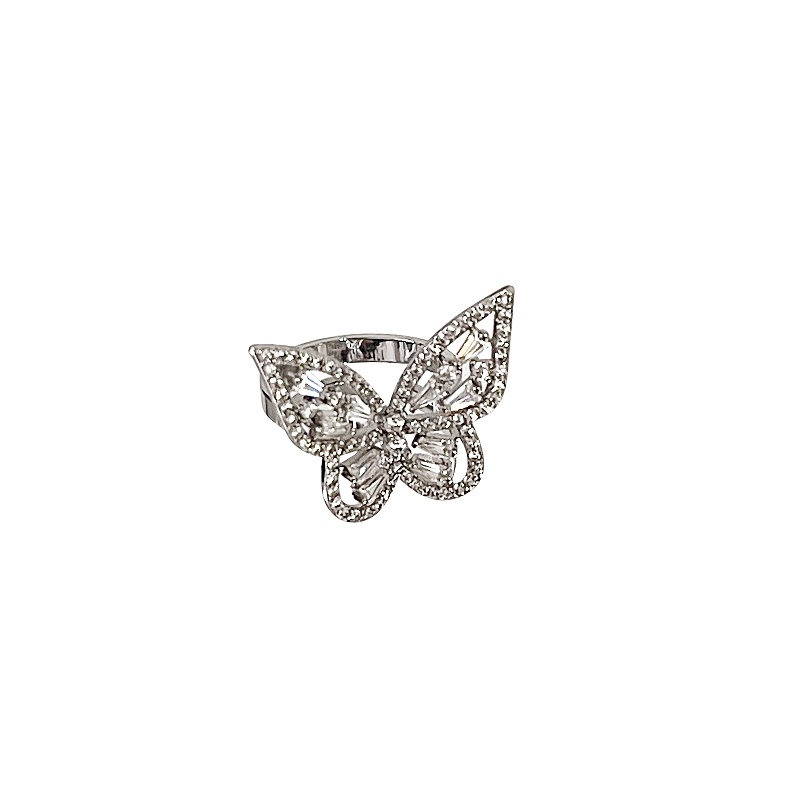 Butterfly Cincin Zircon Bentuk Kupu-Kupu Untuk Aksesoris