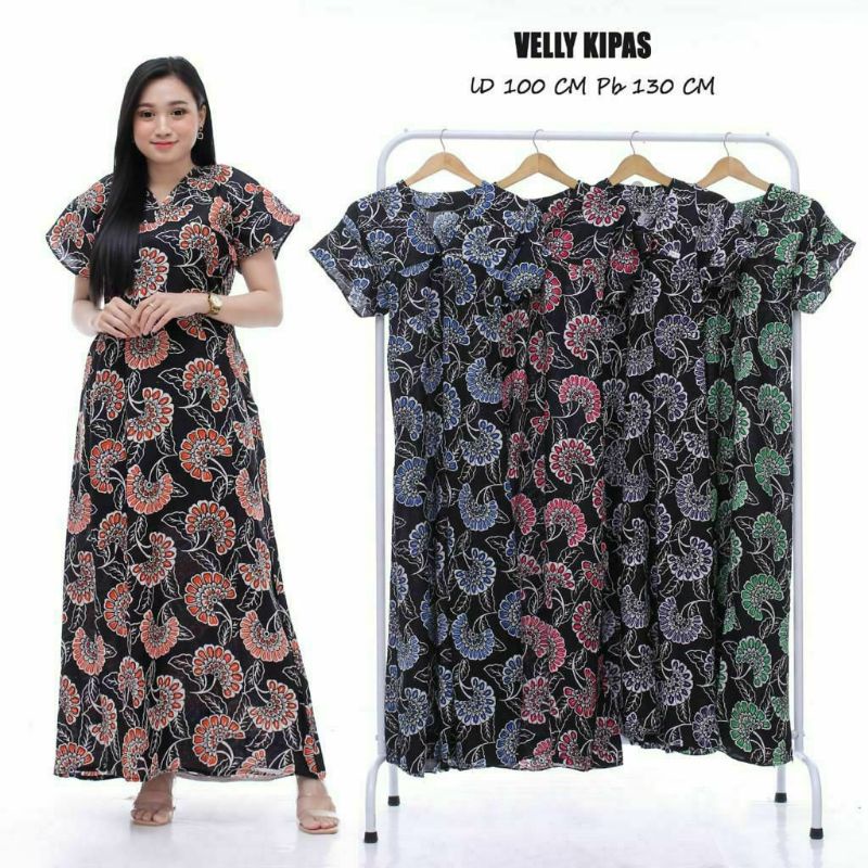 DASTER VELY MOTIF DASTER SEMATA KAKI DRES VELLY Batik Motif Pekalongan Bumil ibu ibu viral kekinian