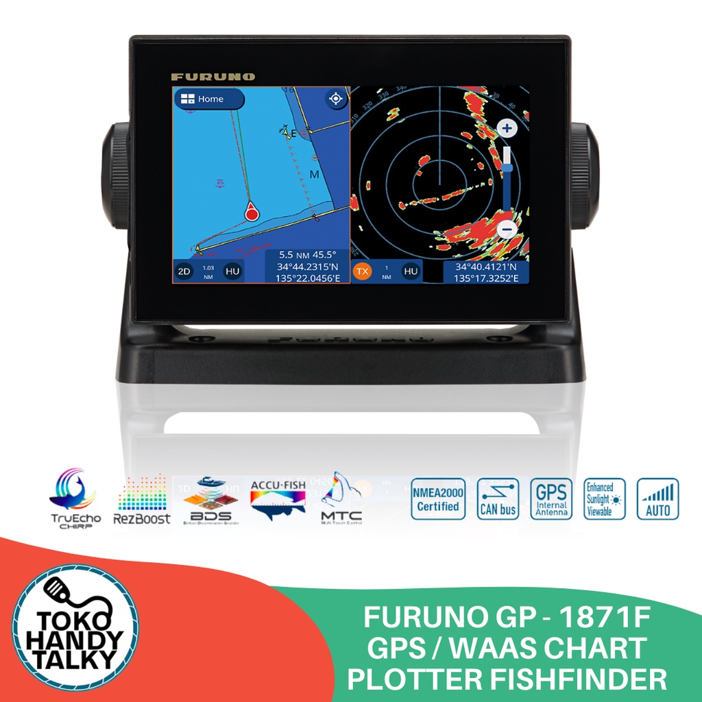 FURUNO GP 1871F GPS CHART PLOTTER WITH CHIRP FISH FINDER NEW ORIGINAL GARANSI RESMI