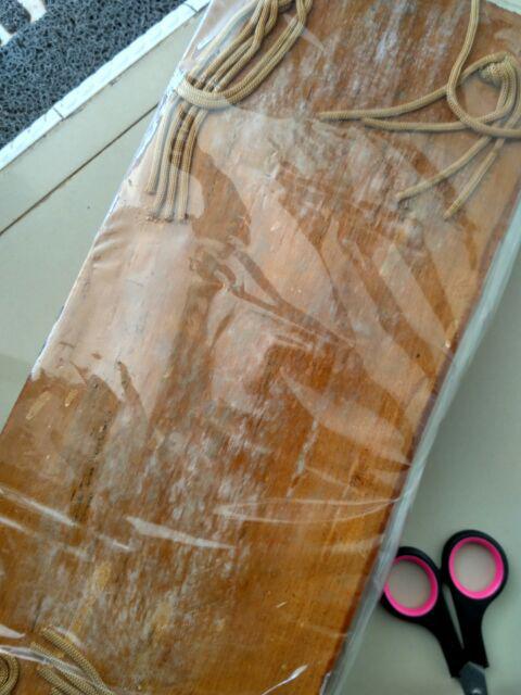 Rak Dinding Gantung Minimalis 2 Susun Natural Tali Coklat