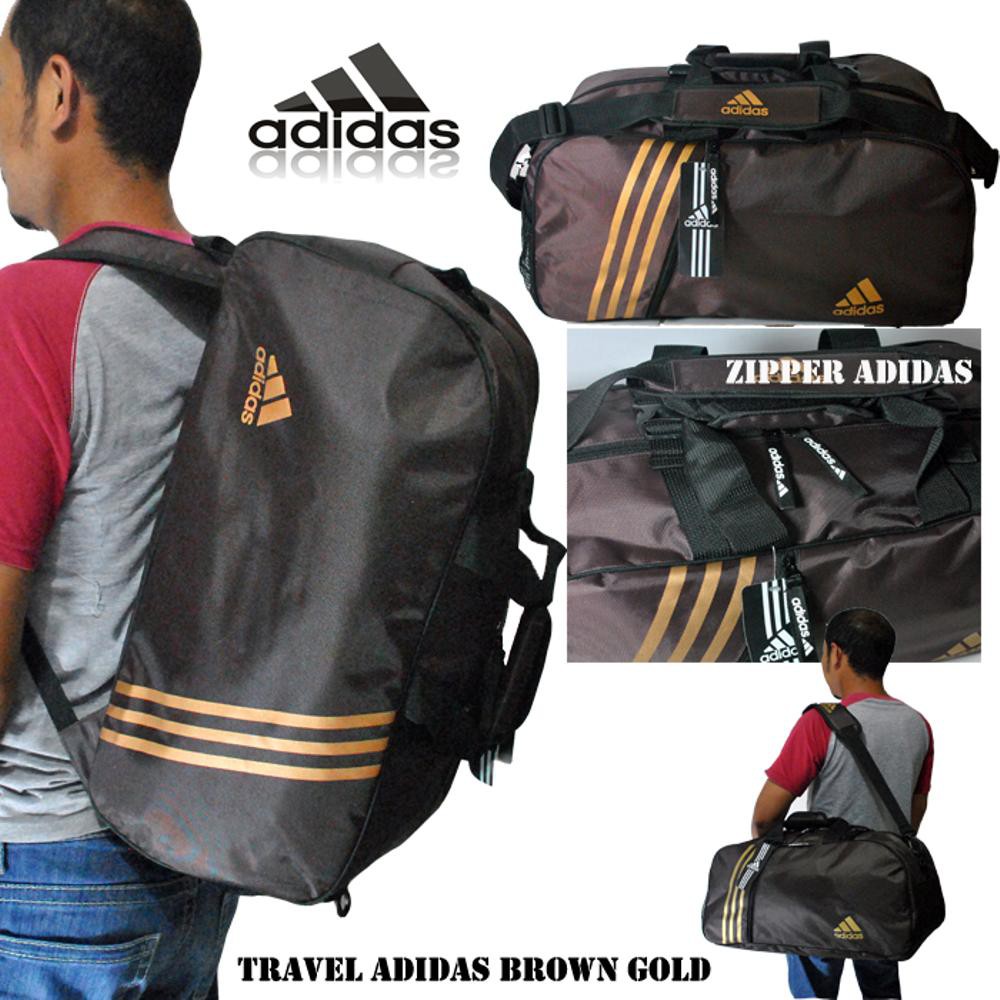 TAS ADIDAS   TRAVEL BAG ADIDAS COKLAT Bagus