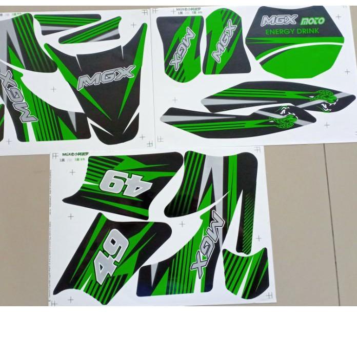 Stiker Mini Trail - Stiker MGX Mini Motor - Type D7-05 - 2 Tak 49c - Mesin Tarik