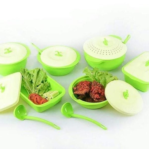 Wadah Saji Makanan Mangkok Tempat Sayur Plus Tutup Asvita Emerald