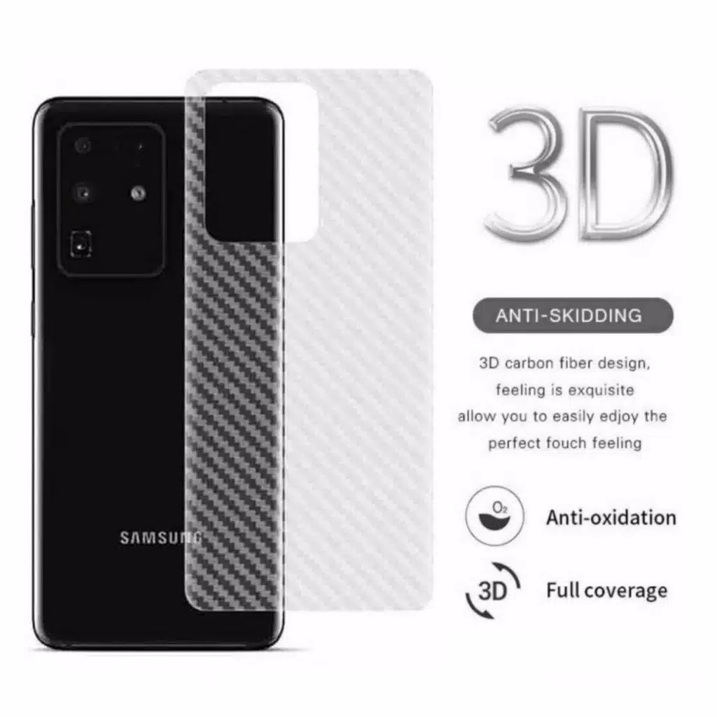 Garskin Carbon 3D INFINIX NOTE 10/10 PRO NFC NOTE 8 Back Screen Protector Transparant Skin