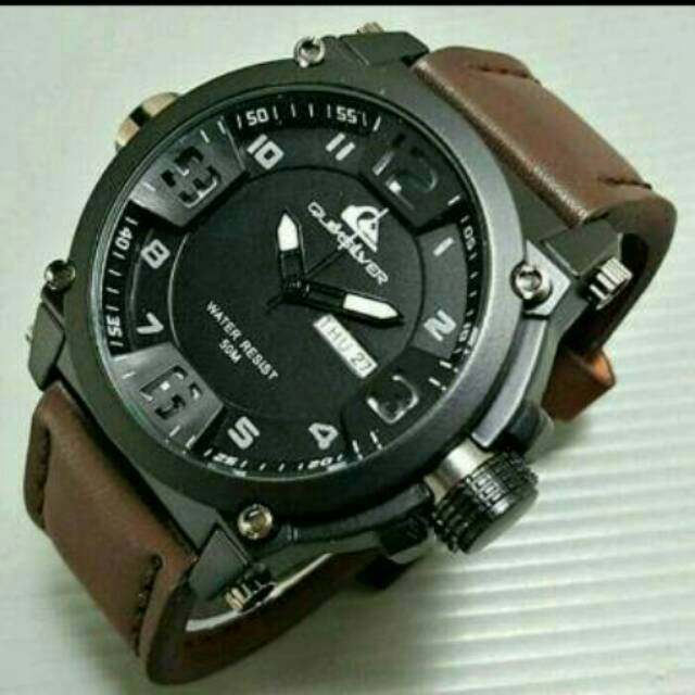 Jam Tangan Pria Quicksilver Kulit Elegant Mewah