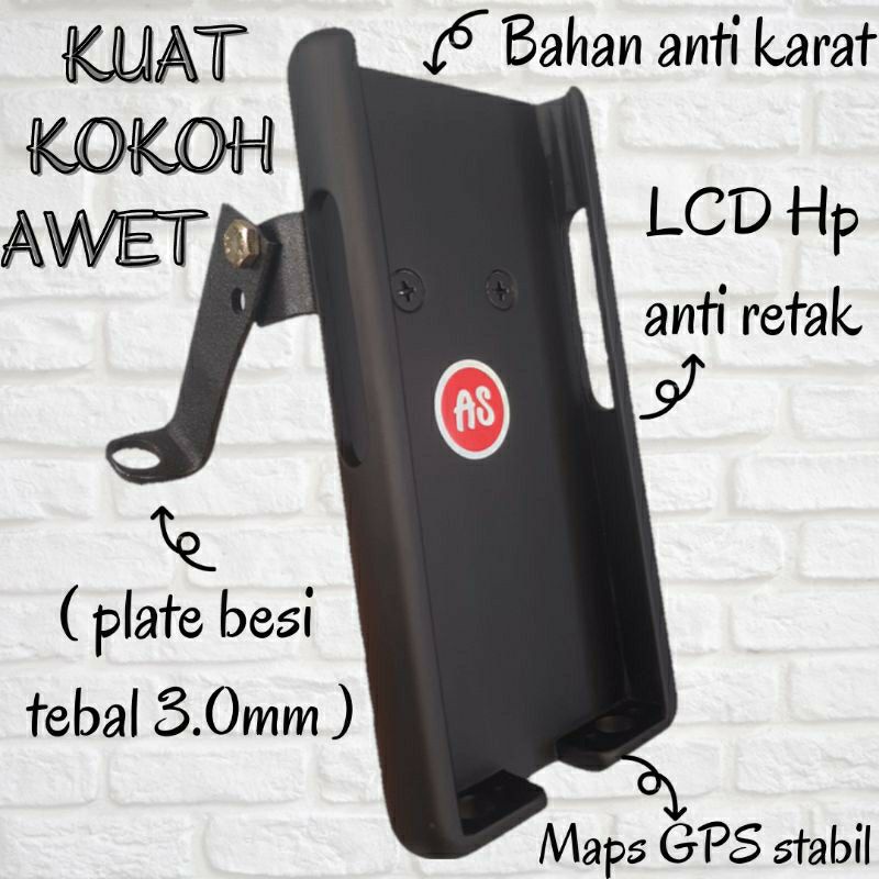 As Holder hp motor holder hp spion gojek grab tanpa tutup pengunci