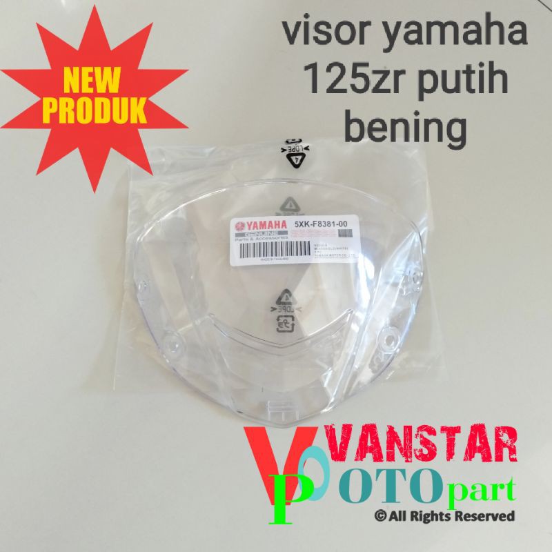 Visor fiz r orisinil yamaha 125z satria hiu putih bening