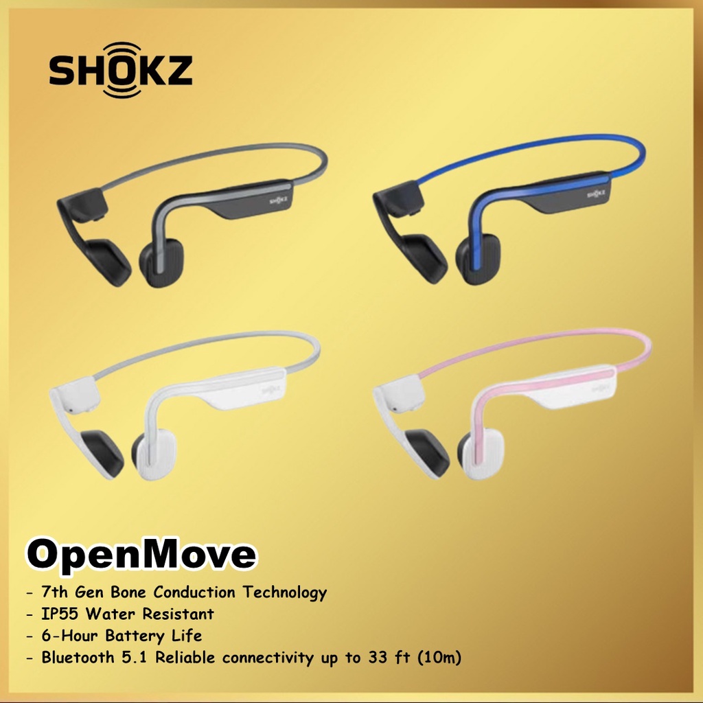 Shokz OpenMove Wireless Bone Conduction Open-Ear Headphones Open Move