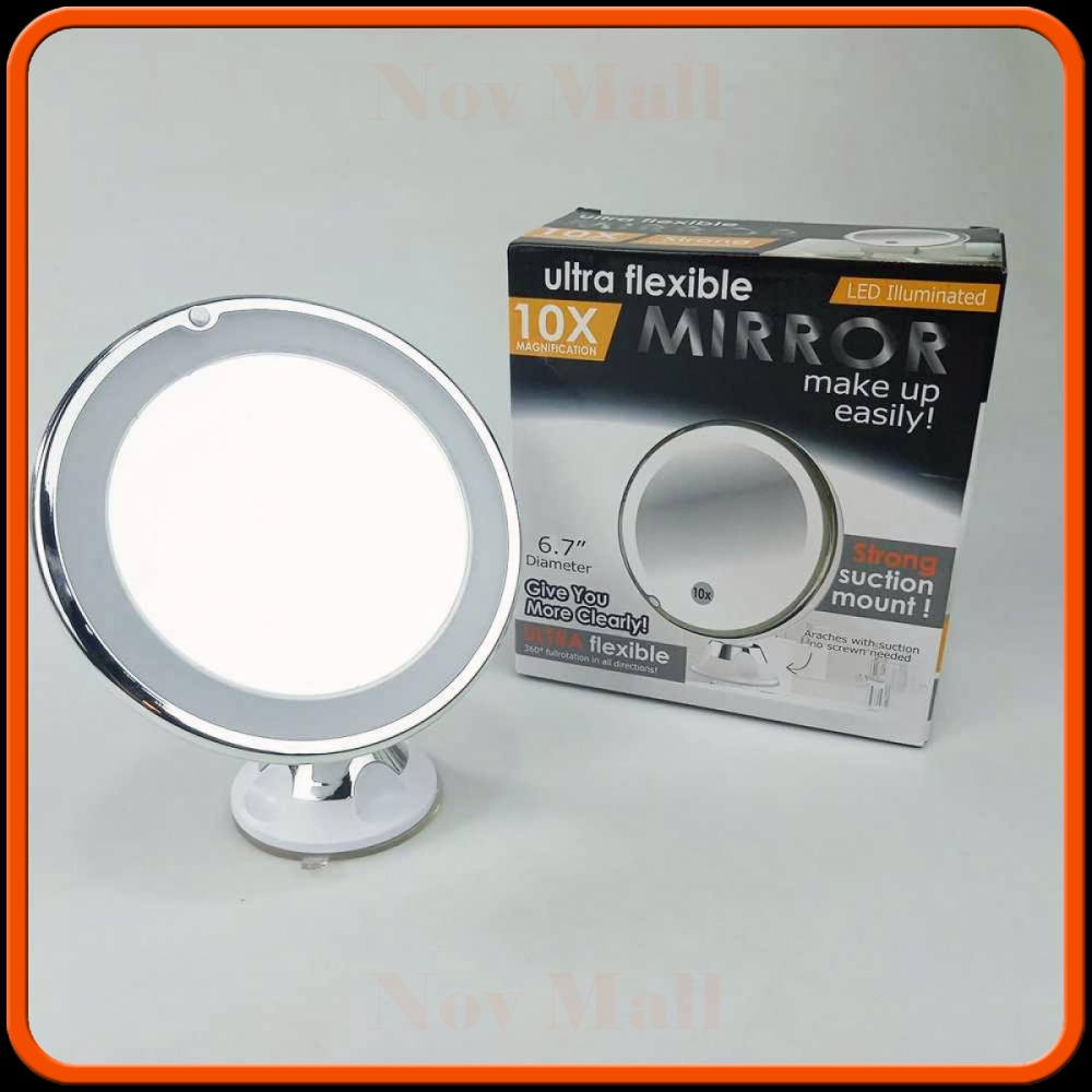 LED Make Up Mirror Cermin Lampu Kaca Pembesar 10X - CY026