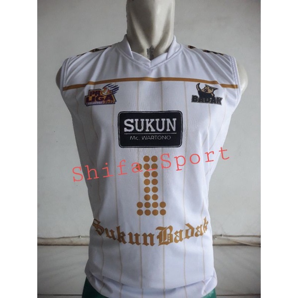 kaos SINGLET SUKUN BADAK WHITE