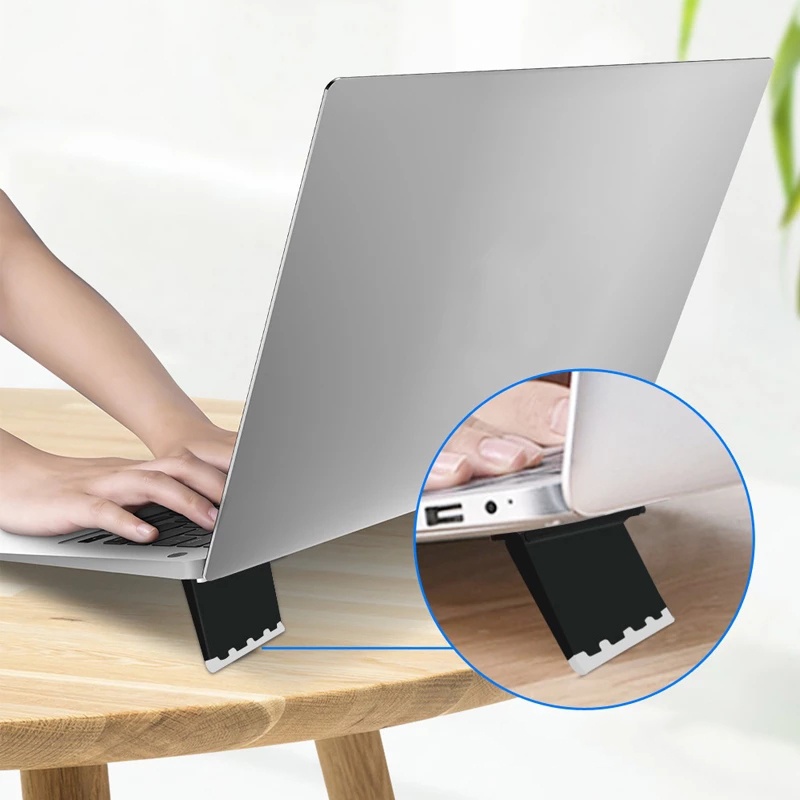 1 Pasang Stand Laptop / Tablet Mini Universal Portable Invisible Bisa Dilipat