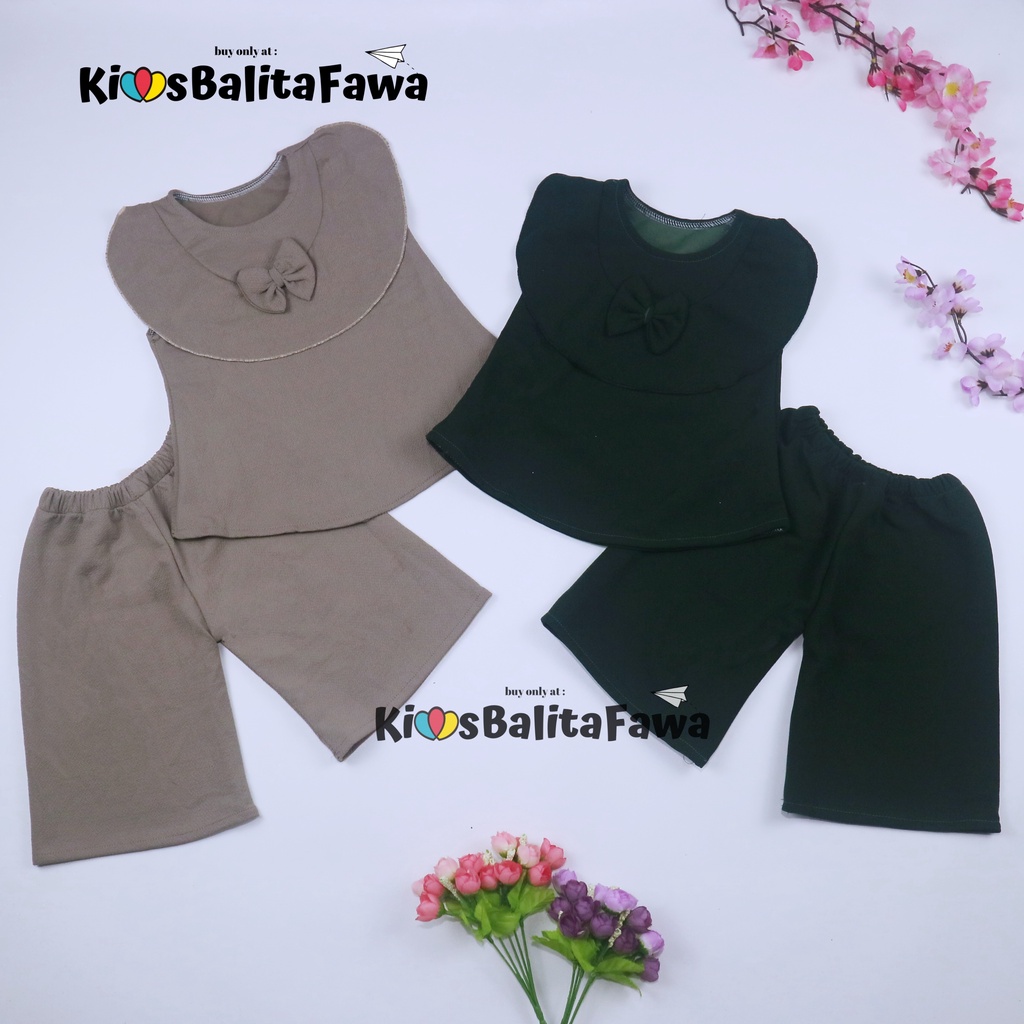 (POLOS) Setelan Intana Anak uk 1-4 Tahun / Set Bawahan Kulot Anak Perempuan Import Atasan Model Dress