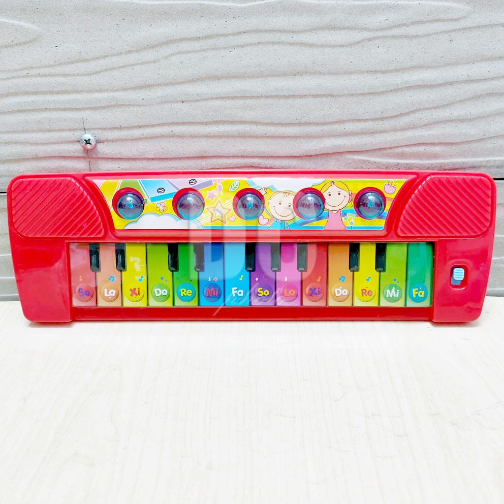 Piano Pelangi Rainbow Mainan Alat Musik Anak Organ Elektronik