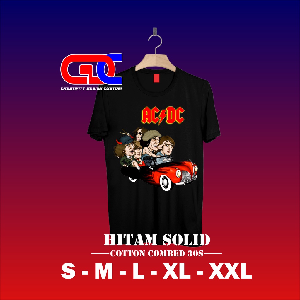 KAOS BAND ACDC / BAJU DISTRO MUSIK ROCK PRIA WANITA / BAJU MUSIK ROCK