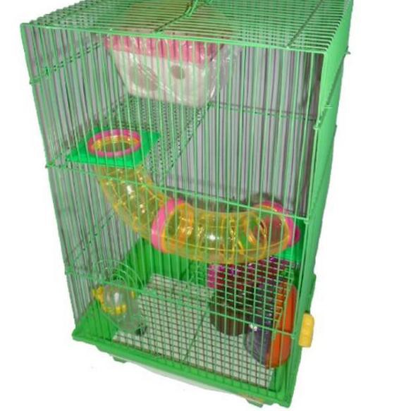 I3ςU Kandang hamster sugar glider 3 tiga tingkat lengkap satu set dengan mainan dan terowongan ❤Supe