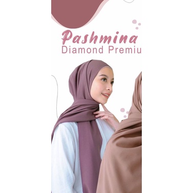 Pashmina Diamond premium crepe Polos Termurah Pajang 180x75cm SABYAN Ori WINSHIJAB1-Pas  Purple