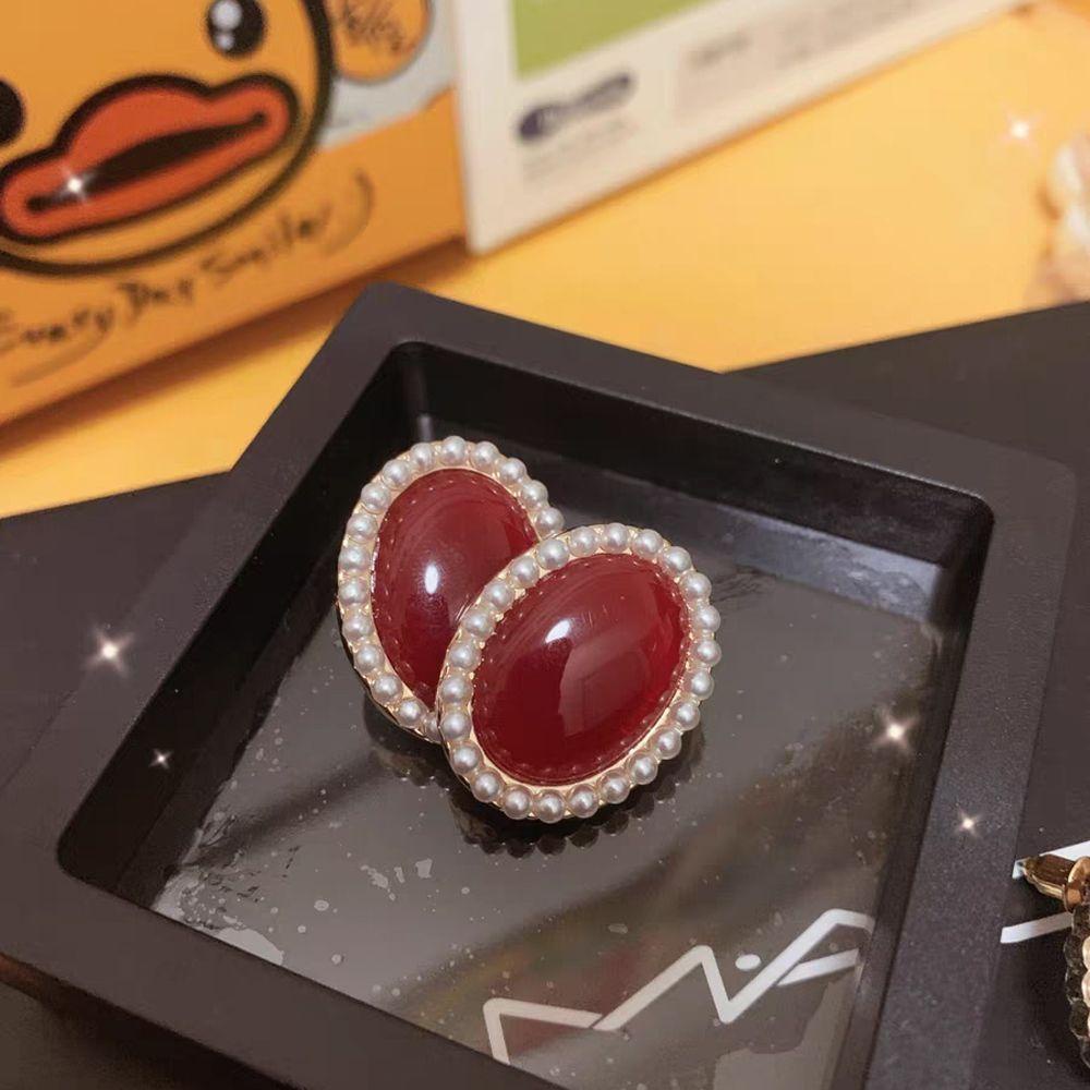 Mxbeauty Anting Perempuan Peri Lucu Elegan Berlian Imitasi Temperamen Anting Mutiara Vintage