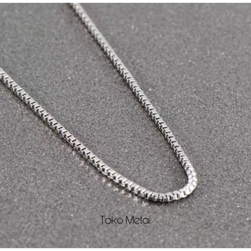 KALUNG TITANIUM RANTAI ITALI ANTI KARAT UNTUK PRIA &amp; WANITA [TOKO METAL]
