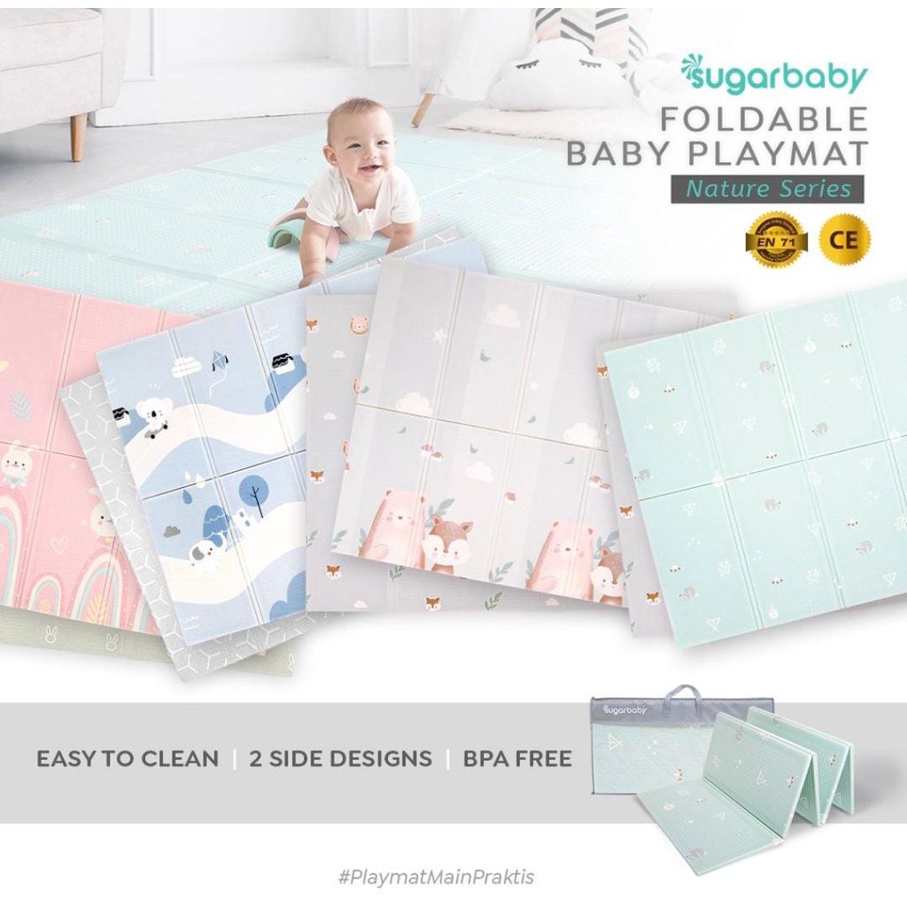 SUGARBABY FOLDABLE BABY PLAYMAT (NATURE SERIES) / PLAYMAT LIPAT ANAK / KARPET LIPAT BAYI