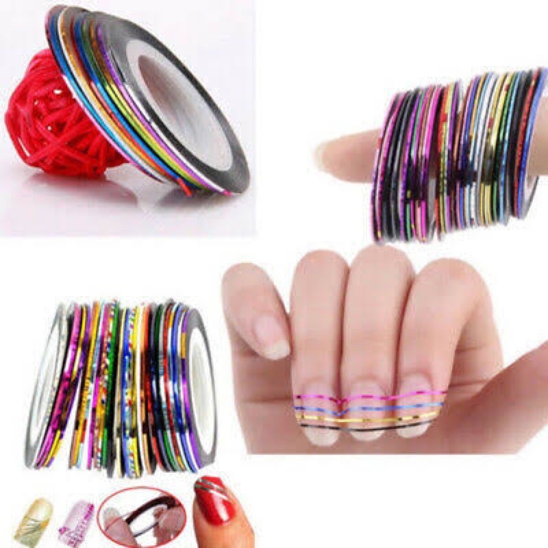 Stripping tape 0.5mm tipis nailart nail strip tape random