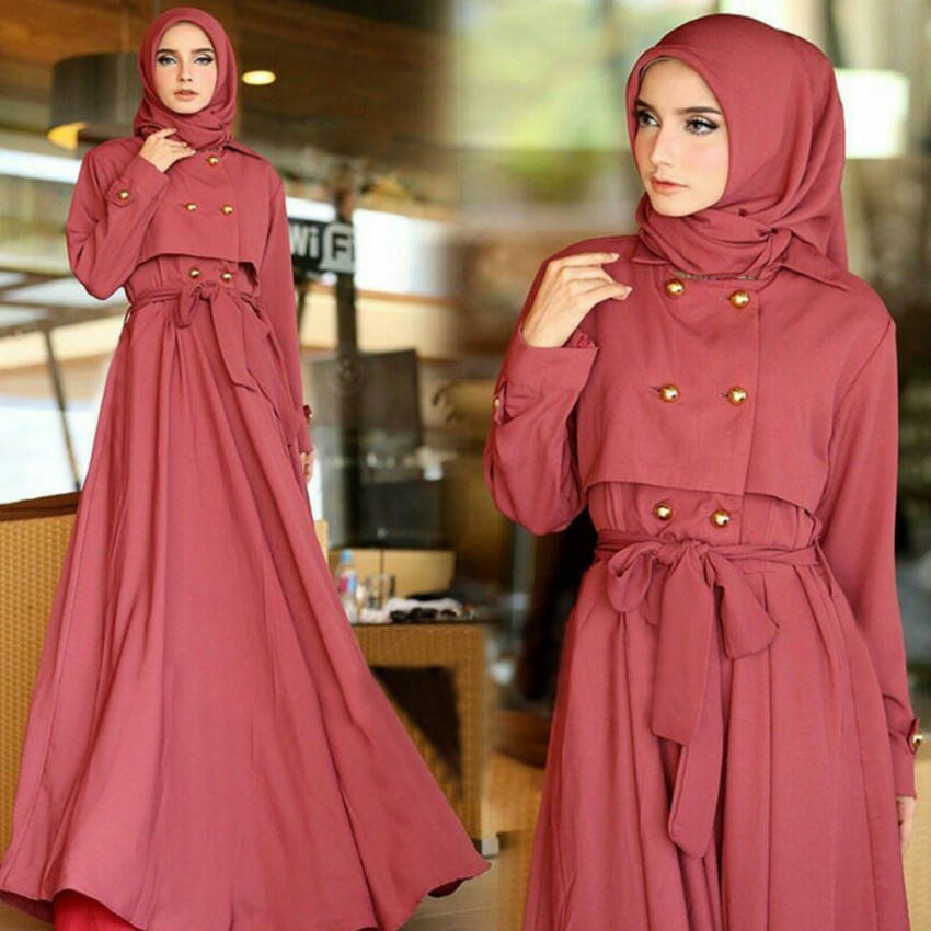 [Maxy Edelwis varian warna SW] maxi muslim wanita balotelli KUBUS/MAROON/TOSCA/NAVY