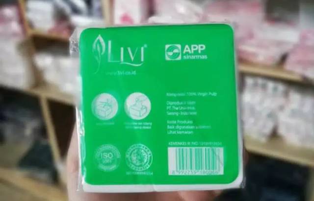 POPUP TISSUE LIVI 2 PLY ECO MULTIPURPOSE 150s  MURAH