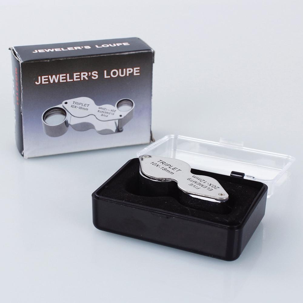 Chookyy Jewelers Loupe Lipat 60X Loop Perhiasan Penilaian 10X 20X Loupe Magnifier