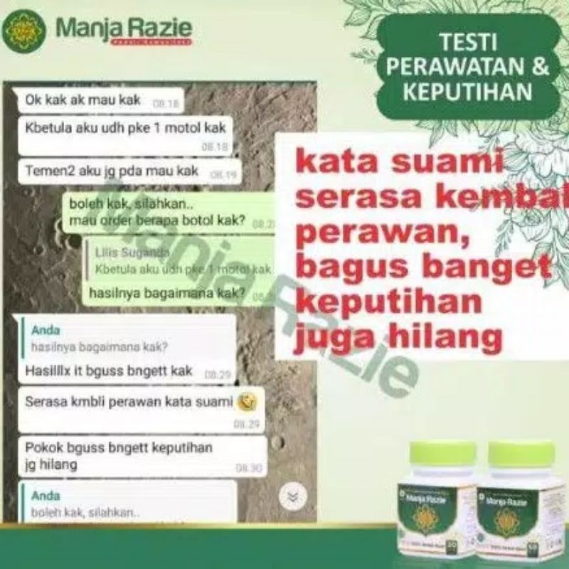 MANJA RAZIE ORGINAL 30 &amp; 60 BUTIR | Manjakani | Promil | Solusi keputihan | Atasi Masalah kewanitaan