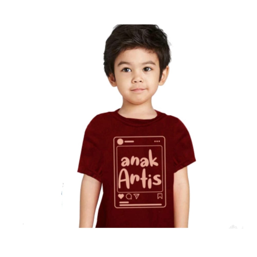 Kaos Anak Artis Size SMLXL - Kaos Anak Cowok Cewek -  Kaos Anak Tulisan - Baju Anak Lucu