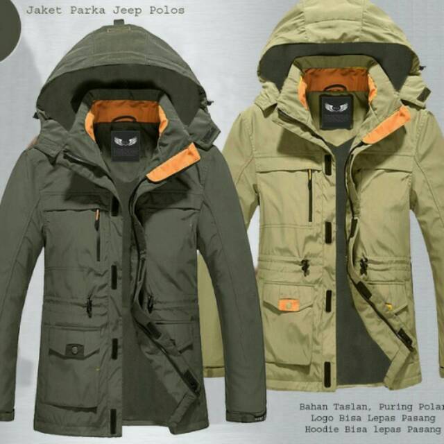 Jaket parka jeep polos distro..