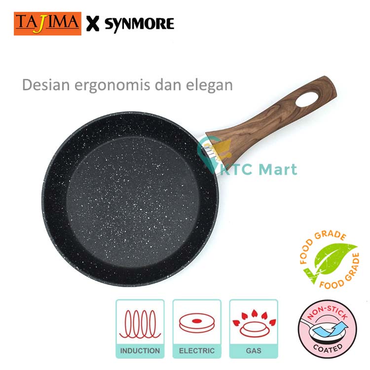 KTCmart - OBLEROME Granite Frypan Anti lengket Marble | Premium Cookware | Penggorengan