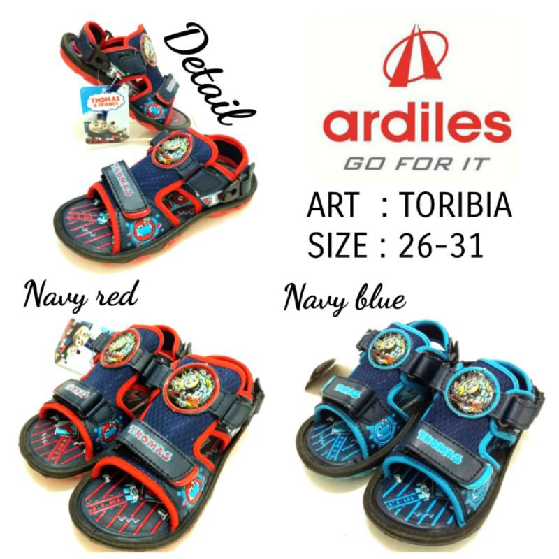 SEPATU SANDAL ANAK COWOK KARAKTER THOMAS ARDILES TORIBIA SIZE 26-31