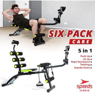 SPEEDS Sport Six Pack Care Alat Olahraga Fitness Gym Multifungsi 5in1 Sit Up Bench 042-42