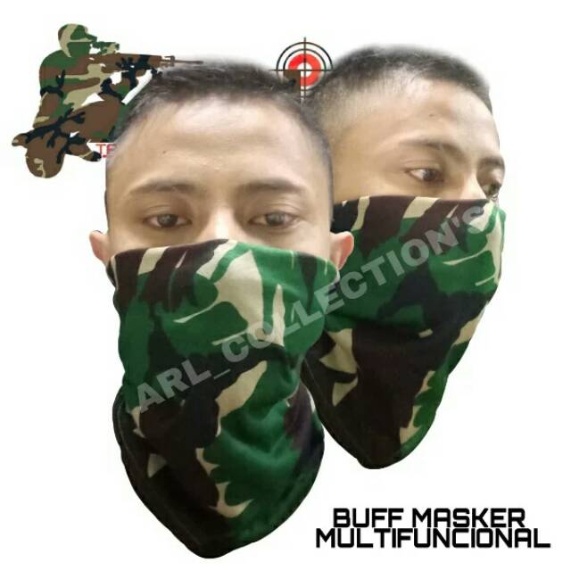 Masker loreng MALVINAS ( STANDAR TNI AD ) multifungsi/bandana syal motor army/tactical outdoor