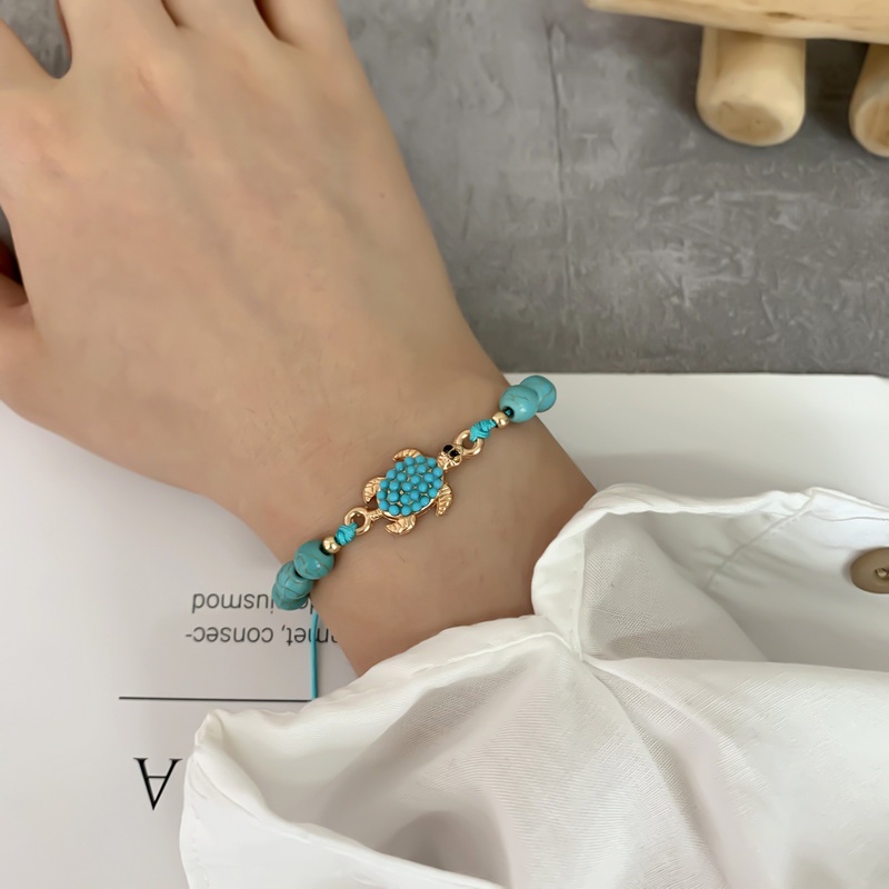 Gelang Manik-Manik Turquoise Gaya Eropa Dan Amerika