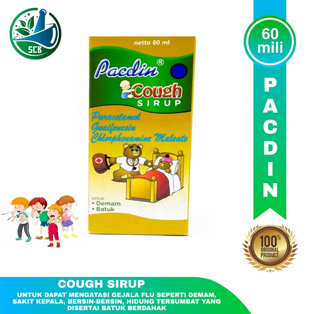 Pacdin Cough Syrup / Sirup Pacdin Cough - Obat Batuk & Demam
