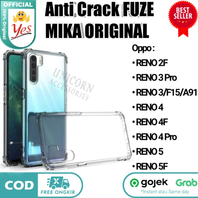 Case Oppo RENO3 RENO4 Pro RENO4 F RENO2 F RENO5 F RENO5 RENO6 Pro 4G Casing Anti Crack Fuze  Hardcas