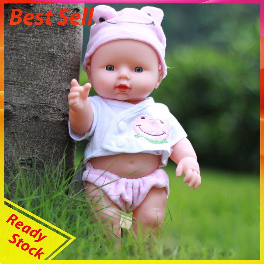 Silikon [Warna Random]Vinyl Boneka 30cm Reborn Bayi Perempuan Handmade Mainan Manusia Hidup