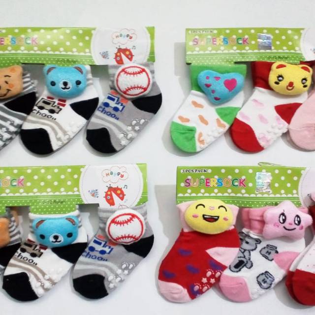 Kaus kaki bayi boneka isi 3 for 0-6month