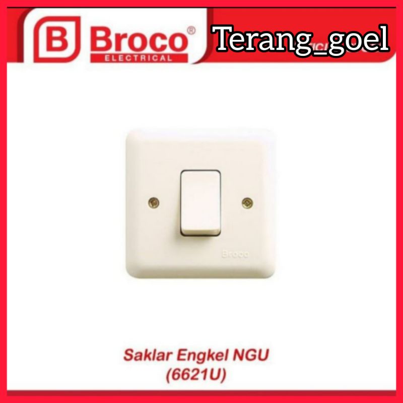 SAKLAR ENGKEL BROCO NEW GEE TANAM/ SAKLAR TANAM TUNGGAL BROCO / IB SINGLE SWITCH BROCO NEW GEE CREAM