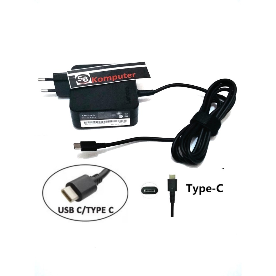 USB type tipe C 20v 3.25a 65w Adaptor Charger Laptop Lenovo ThinkPad Original T480 T480s T580 T580s GX20M33579 4X20E75131 4X20M26252 ADLX45YCC2A