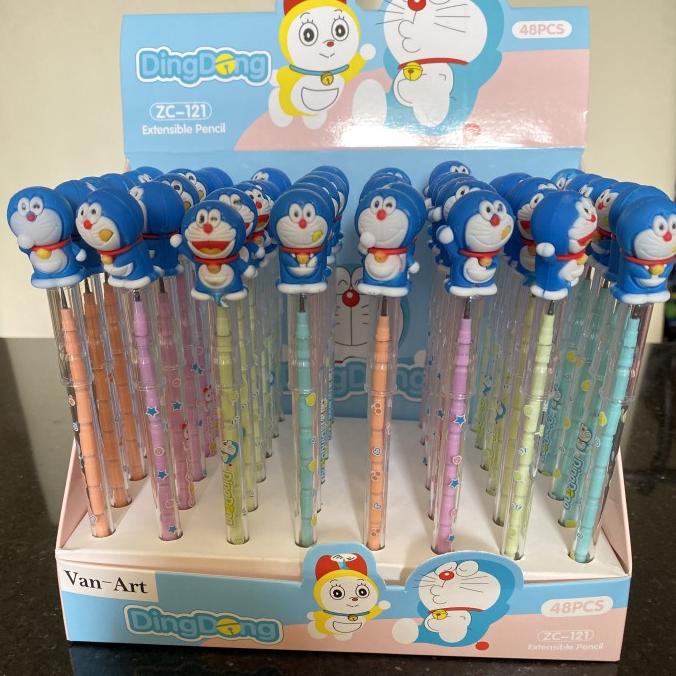 

,,,,,,,] ( harga=48pcs ) Pensil bensia fancy doraemon , pensil cabut susun