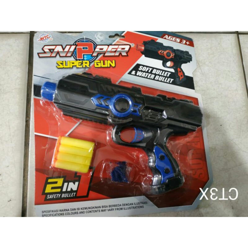 SNIPER NERF 2in1 SUPER GUN MAINAN ANAK